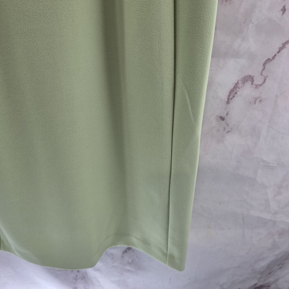 Calvin Klein Dress Women 4 Small Green Scuba Tulip Puff Sleeve Pale Light Pastel - Picture 4 of 13